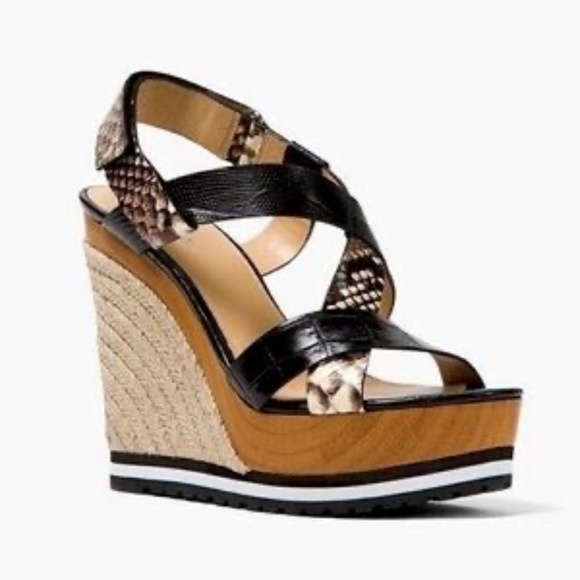 Michael Kors Women's Wedge Sandals Espadrilles Multicolor - Picture 1 of 6